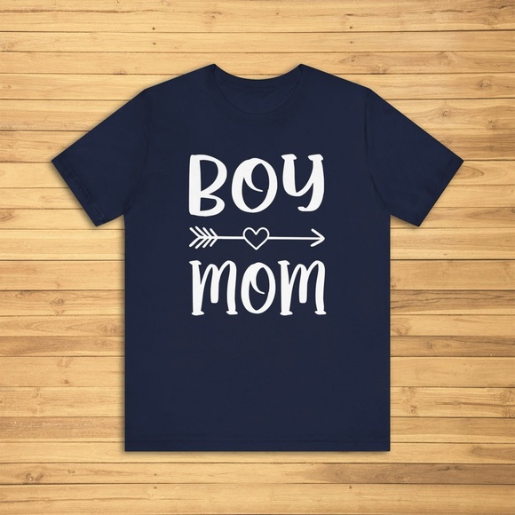 Personalized Boy Mom Shirt, Mother's Day Gift For Mom, Custom TShirt For Boy Mom - Picture 1 of 1